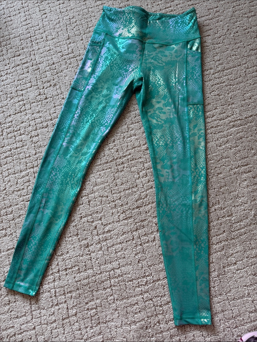 CVG iridescent scale leggings with pockets